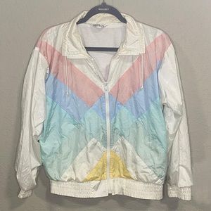 Vintage 80s Rainbow London Fog Windbreaker